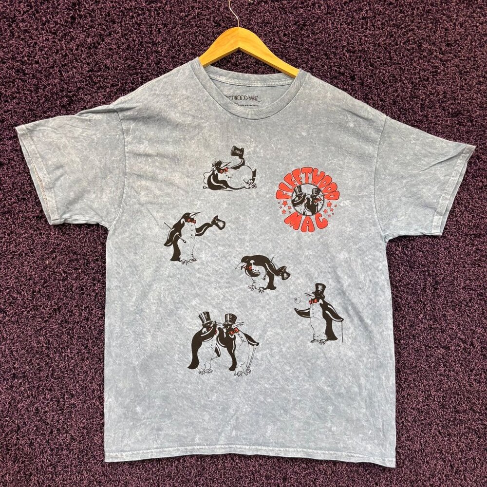 Fleetwood Mac Fancy Penguins Rumours Album Band T-Shirt L